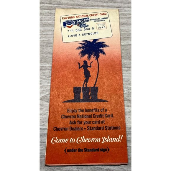 1969 Tucson Arizona Road Map Chevron Island Standard Stations Advertising - Picture 2 of 8